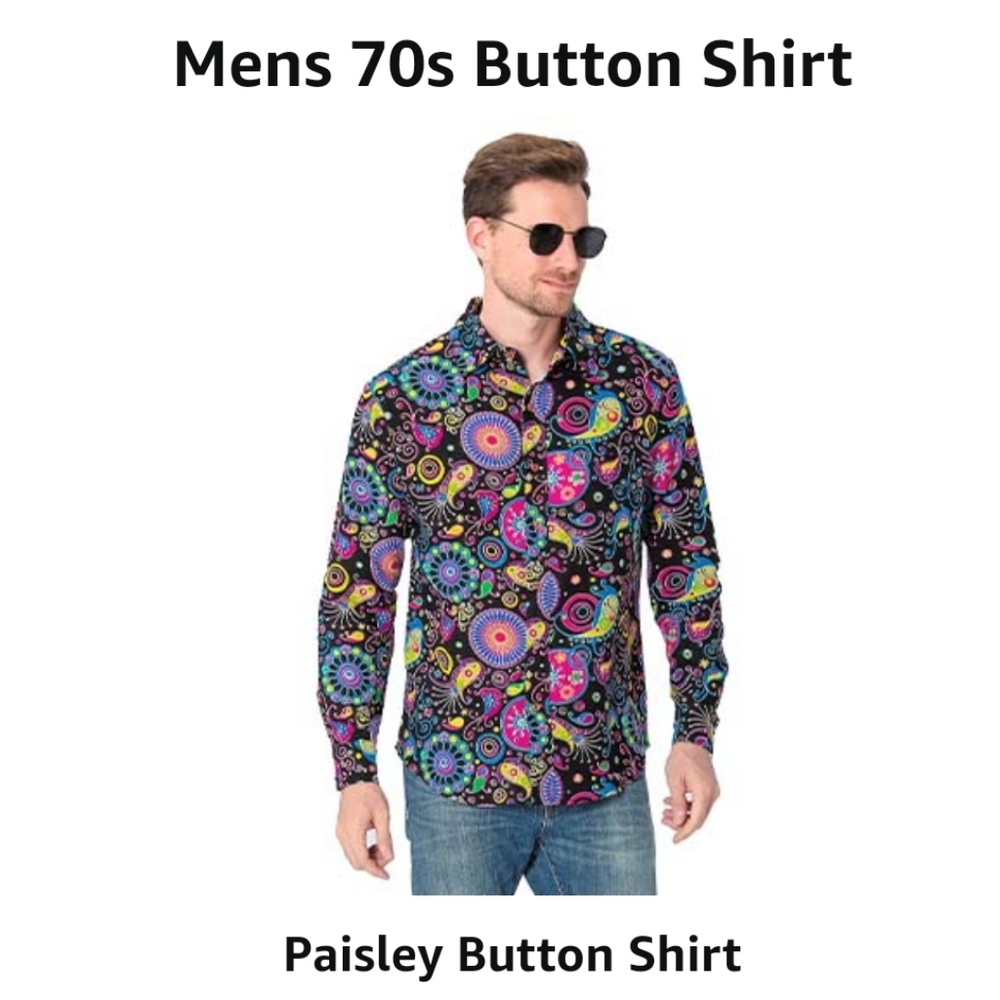 Black Paisley Retro Shirt Unisex